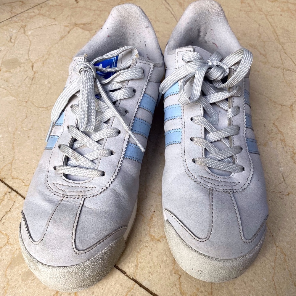 Women's Adidas Samoa Blue & Gray Style 702001 Sz 8